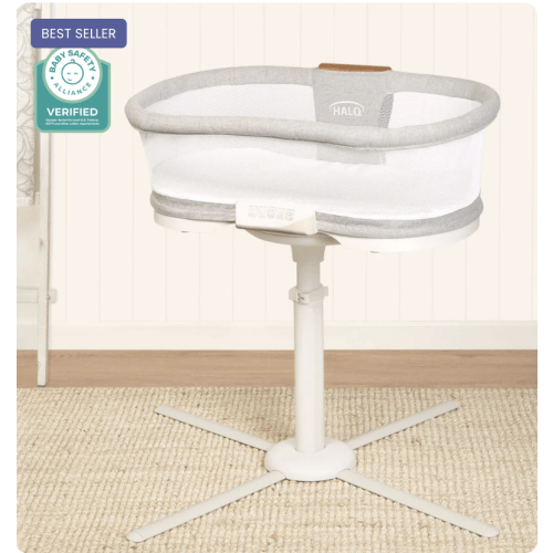 HALO - BassiNest Luxe Vibrating Bassinet, Bedside Sleeper - white