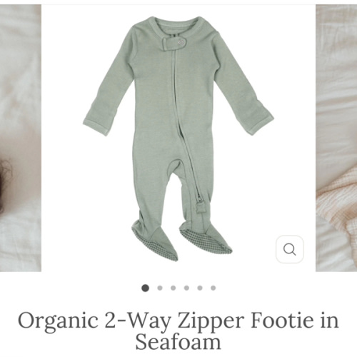 Organic 2-Way Zipper Footie in Seafoam – L'ovedbaby