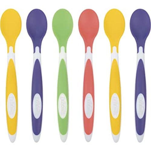 Munchkin Soft Tip Infant Spoon set, Multi color, 6 pack - Assorted Pre