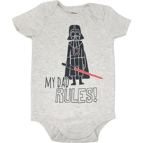 STAR WARS Darth Vader Yoda Baby Bodysuit Newborn to Infant - 3-6 Months - White