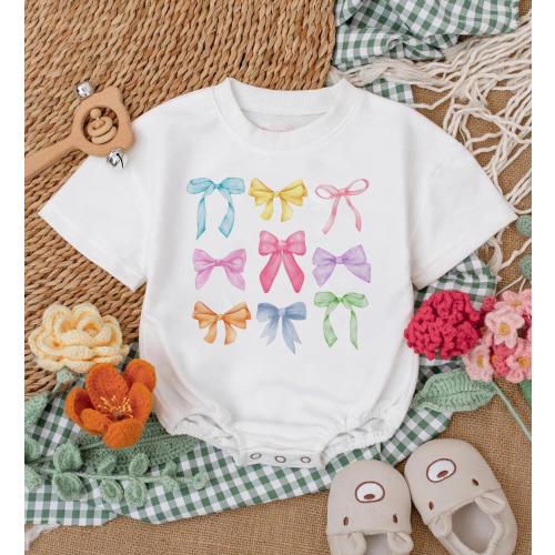 Coquette Bow Baby Romper: Trendy Girl Outfit