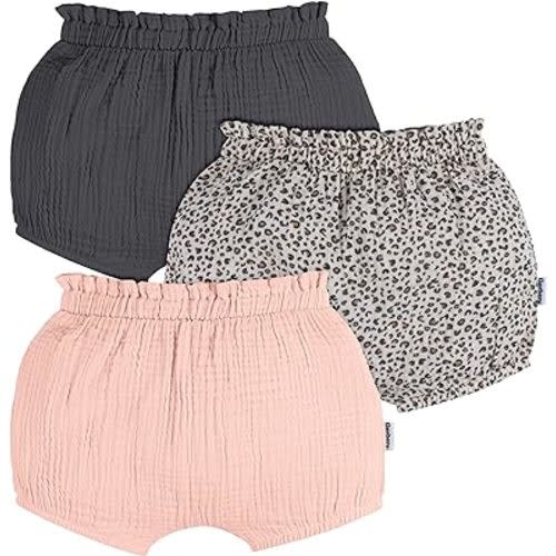 Gerber Baby Girls' 3-Pack Bubble Shorts