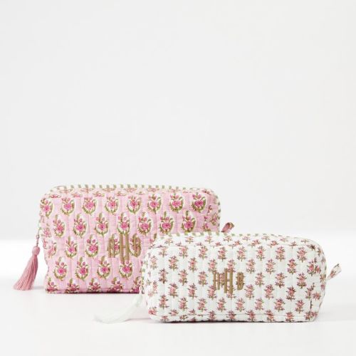 Block Print Travel Pouch Set
