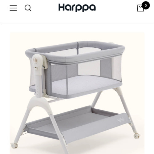 HARPPA Cuddly Sway | 3-in-1 Rocking Baby Bassinet & Bedside Sleeper with Anti-Reflux Mattress for Newborns | Attaches to Bed, Adjustable Height, Tool-Free Setup, Portable Wheels, CPSC Certified, Gentle Rocking Motion | Ideal for Infants, Safe Co-Sleeping