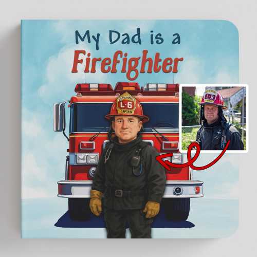 My Dad is a Firefighter Book - firefighter dad book, firefighter dad gifts, firefighter books for kids, dad fireman book, dad fireman gift