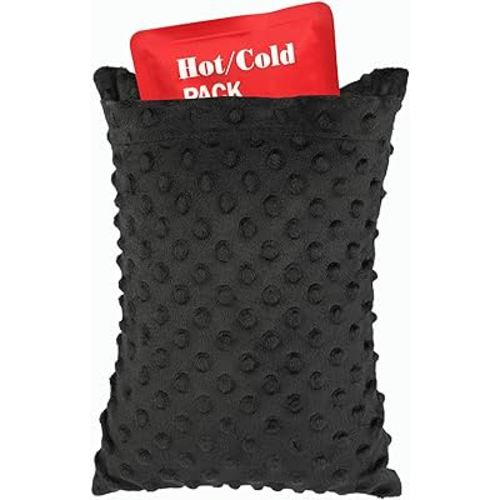 Hysterectomy Pillow Pocket Tummy Pillows, Hysterectomy Recovery Gifts, Ice Pack Not Included, Small Portable Abdominal Cushion After Surgery Endometriosis Post C-Section Women Minky Dot Black