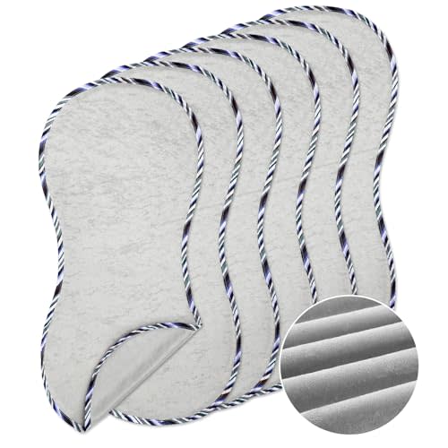 Timgle 6 Pcs 13 x 29 in Peanut Shape Changing Pad Liner Baby Peanut Changing Pad Liner for Baby Portable Soft Peanut Changing Pad Washable Reusable Changing Pad Liner Waterproof Easy to Clean (Gray)