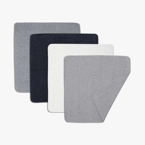 Mainstays 18-Pack Grey Cotton Washcloths, Soft, Absorbent, Perfect for Daily Use
