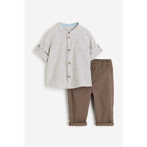 2-piece Shirt and Pants Set, Brown/striped, Kids | H&M USH&MH&MInstagramTikTokYouTubePinterestFacebookH&M2-piece Shirt and Pants Set, Brown/striped, Kids | H&M US2-piece Shirt and Pants Set, Brown/striped, Kids | H&M US2-piece Shirt and Pants Set, Brown/s