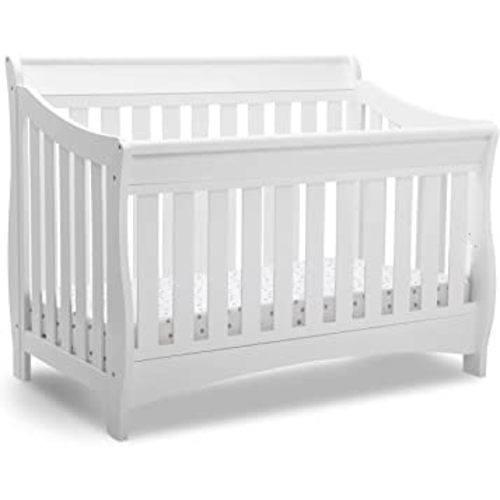 Delta Children Bentley S Series 4-in-1 Convertible Baby Crib, White