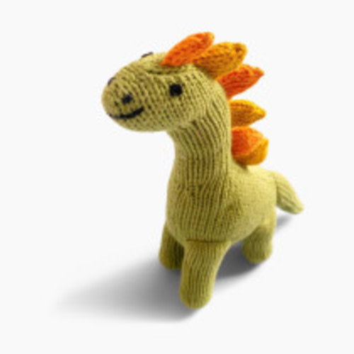 Estella Organic Cotton Handmade Baby Rattle - Brachiosaurus