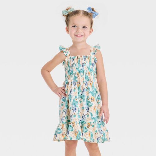 Baby Girls' Bluey Woven Gauze Dress - Ivory 18m