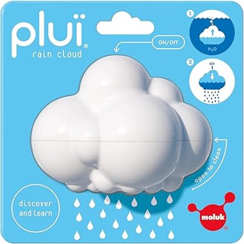 Fat Brain Toys Plui Rain Cloud by MOLUK - Water Sprinkling Bath Toy for Ages 1+