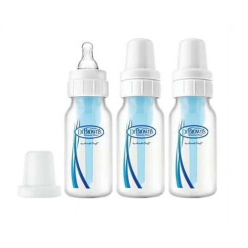 Dr. Brown's Natural Flow 4 Oz Baby Bottle 3pk, BPA-Free, Dishwasher Safe, Colic Reducing