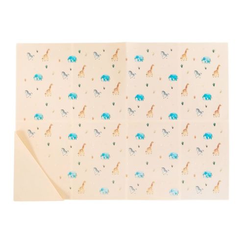 Austin Baby Collection Silicone Foldable Placemat - Safari Warm Cream