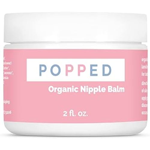 Organic Nipple Butter | Made in the USA | Moisturizing Nipple Cream for Sore, Dry, and Cracked Nipples | Postpartum Essential Balm for Breastfeeding, Nursing (2 fl oz)
