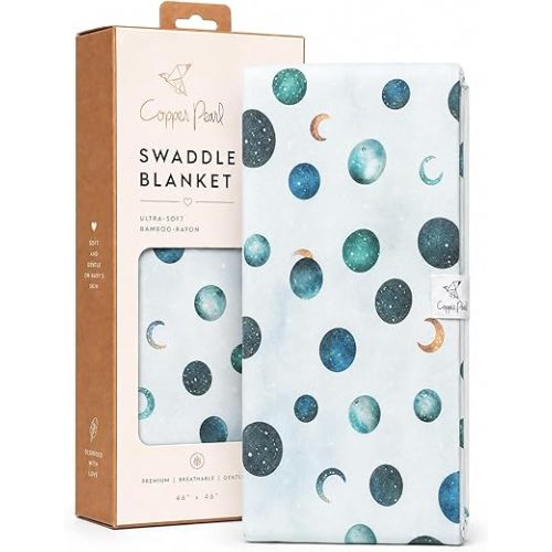 Copper Pearl Large Premium Knit Baby Swaddle Receiving Blanket Lunar