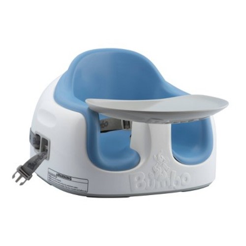 Bumbo Baby Infant Toddler Soft Foam Multi Seat with Removable Tray and Safety Buckle Straps for Kids' 6-36m, Color: Blue