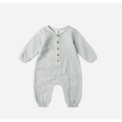 Woven Jumpsuit || Blue Gingham – any size