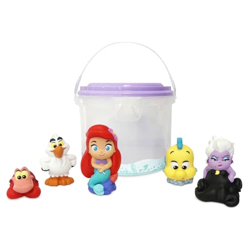 Disney Store Official Bath Set (Little Mermaid) - Kids Bath Accessories with Beloved Disney Characters - Colorful and Fun Bath Time Essentials for Kids - Suitable for All Ages