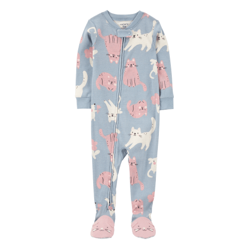 Toddler 1-Piece Cat Print 100% Snug Fit Cotton Footie Pajamas - Carter's | Carter's