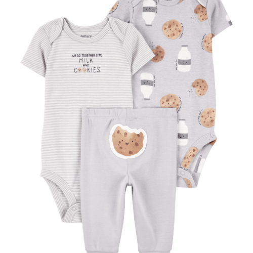 Multi Baby 3-Piece Milk & Cookies Little Character Set | Carter’s Oshkosh Canada