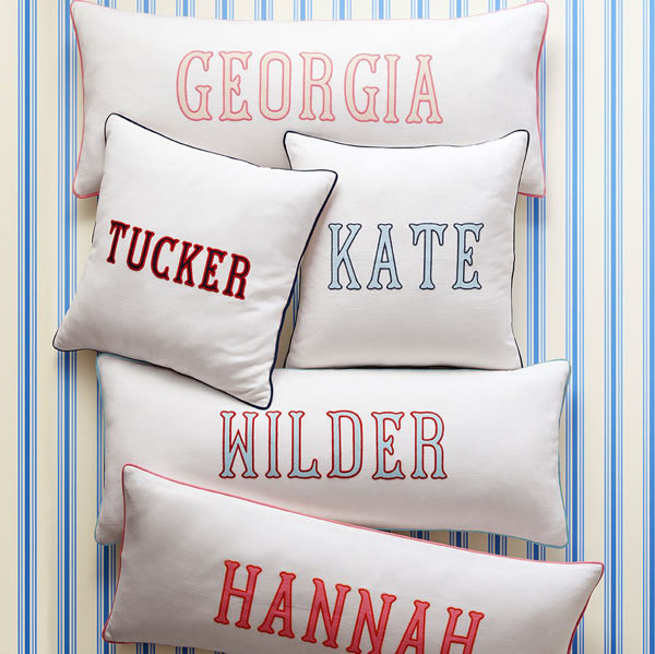 Bespoke Embroidered Pillow | Mark and Graham
