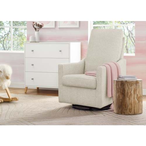 Andie Nursery Glider Swivel Chair with Stain-Resistant LiveSmart Fabric