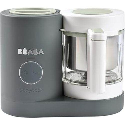 BEABA Babycook Neo Baby Food Maker | Non-Toxic Glass & Stainless Steel | Trusted by Celebrity Moms | Sustainable Baby Food Processor | Global Leader| 34 Servings in 20 Mins, Mineral