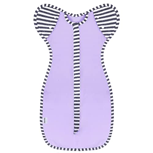 aQuooky Baby Blanket Sack with Arms Free Design,Transition to Arms Free Wearable for Newborn Girl and Boy, Small 0-3Months, Purple Color