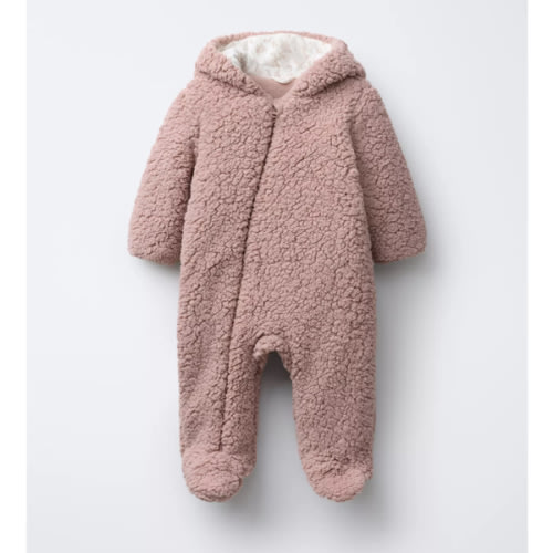POLAR FLEECE ROMPER - Dusty pink | ZARA United States