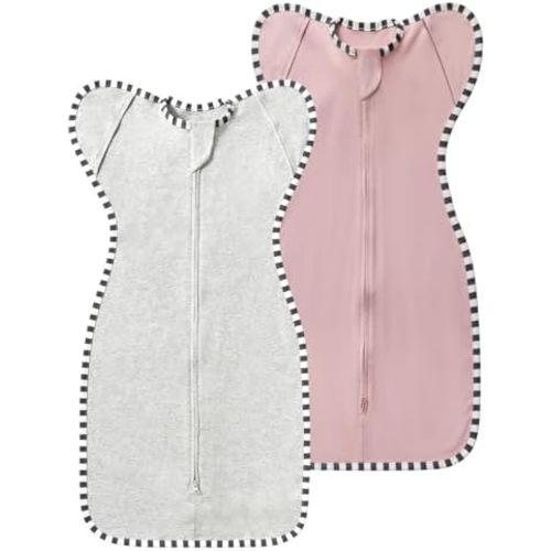Baby Transition Swaddle 2-Pack, Newborn Sleep Sack, Arms Up Design (Arms In/Out), Infant Swaddle for Boys Girls