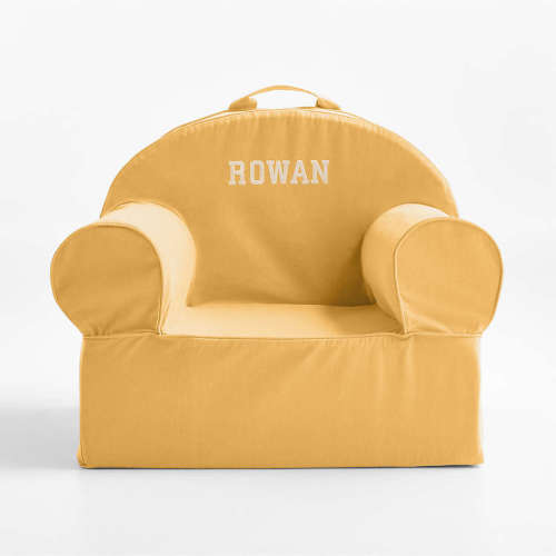 IF BOY Large Savannah Yellow Organic Cotton Kids Lounge Nod Chair