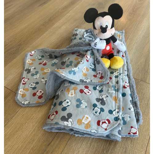 Mickey Mouse Luxery Faux Fur Baby Blanket and Mickey Lovey / security blanket / stuffed toy