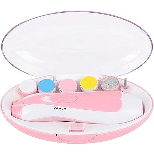 Baby Nail Trimmer Electric,Nail Clippers File for Baby No Sharp Claws Hurt, 6 in 1 with Light Safety Cutter for Newborn Infant Toddler Kids Toes and Fingernails Care
