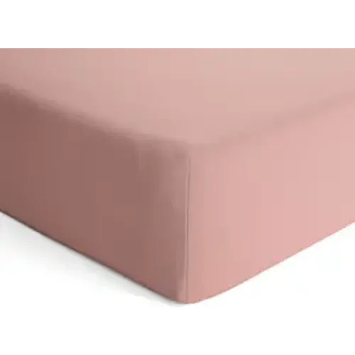 Natemia Fitted Crib Sheet - 100% Organic Cotton - 28 X 52 for Standard Crib and Toddler Mattresses - Silky Soft and Hypoallergenic - Misty Rose