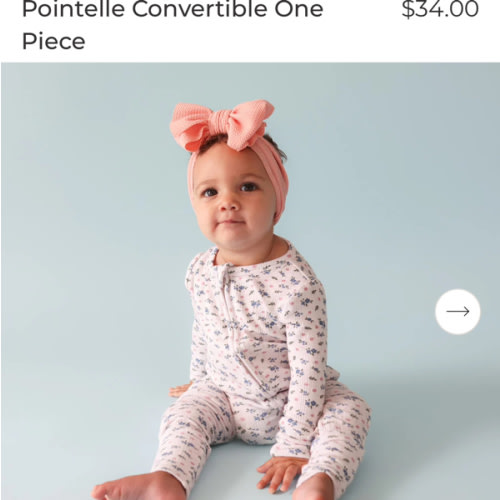 Floral White Baby Convertible Sleeper | Camberly