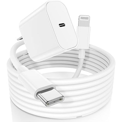 iPhone Fast Charger, USB C Wall Charger Block Plug and 10ft Type C to Lightning Charging Cable Cord Long,PD USBC Cube Brick Box Adapter for Apple iPhone 14 Pro Max/14 Plus/14/13/12 Mini/11/XS Max/XR/X