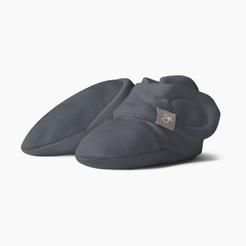 Goumi Kids Organic Stay-On Baby Booties - Midnight, 0-3 Months