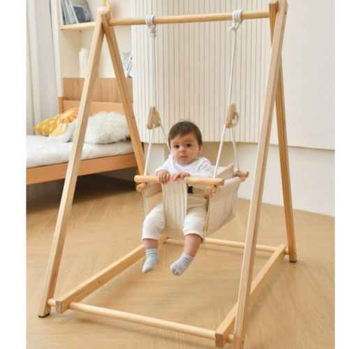 Spruce - Baby and Toddler Foldable Wooden Swing Set