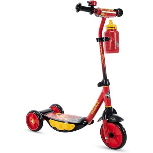 Huffy Toddler 3-Wheel Scooter for Kids, Multiple Colors & Licensed Character Graphics, Ages 3+, Durable Steel Frame, Wide Non-Slip Deck, Stable Lean-to-Steer Design, Light-Up Options, Girls/Boys