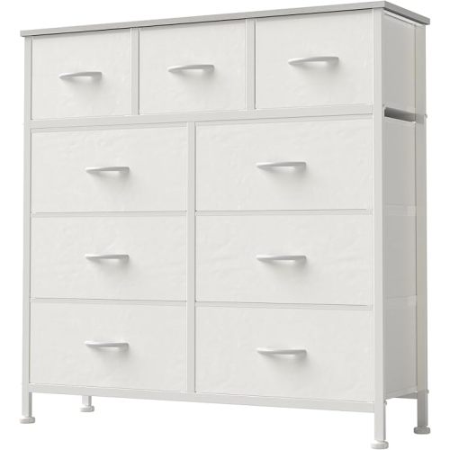 DUMOS 9 Drawer Dresser for Bedroom, Storage Organizer Chest of Drawers