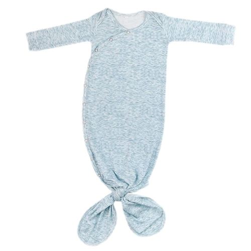 Copper Pearl Baby Gown - Knotted Newborn Sleepers, Soft Stretchy Long Sleeve Infant Gowns with Bottom Tie and Hand Mittens, Perfect Hospital Coming Home Outfit (Lennon)