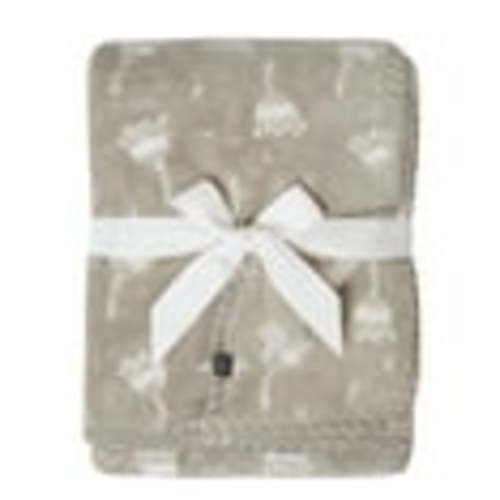 Modern Moments by Gerber Baby & Toddler Girl Reversible Plush Blanket, Taupe