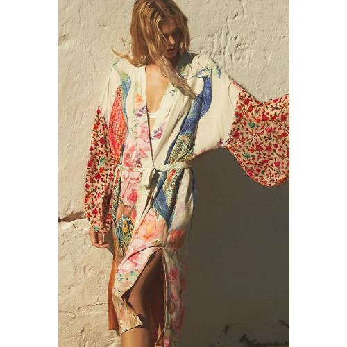 Aratta Bird Long Printed Robe