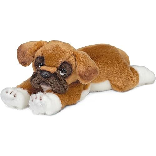 Bearington Roscoe Boxer Plush Stuffed Animal Puppy Dog, 15 inch