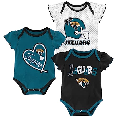 Outerstuff NFL Teams Newborn Baby and Infant Short Sleeve Bodysuit 3-Pack (0-18M)