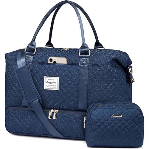 LOVEVOOK Travel Duffle Bag,Weekender Bags for Women with Shoe Compartment,Carry on Overnight Bag with Toiletry Bag,Gym Duffel Bag with Wet Pocket, Hospital Bags for Labor and Delivery
