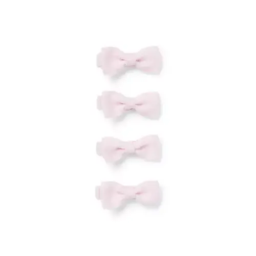 Girl Bubble Pink Bow Barrette Set by Janie and Jack