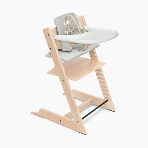 Stokke Tripp Trapp High Chair Complete - Natural/Nordic Cushion/White Tray